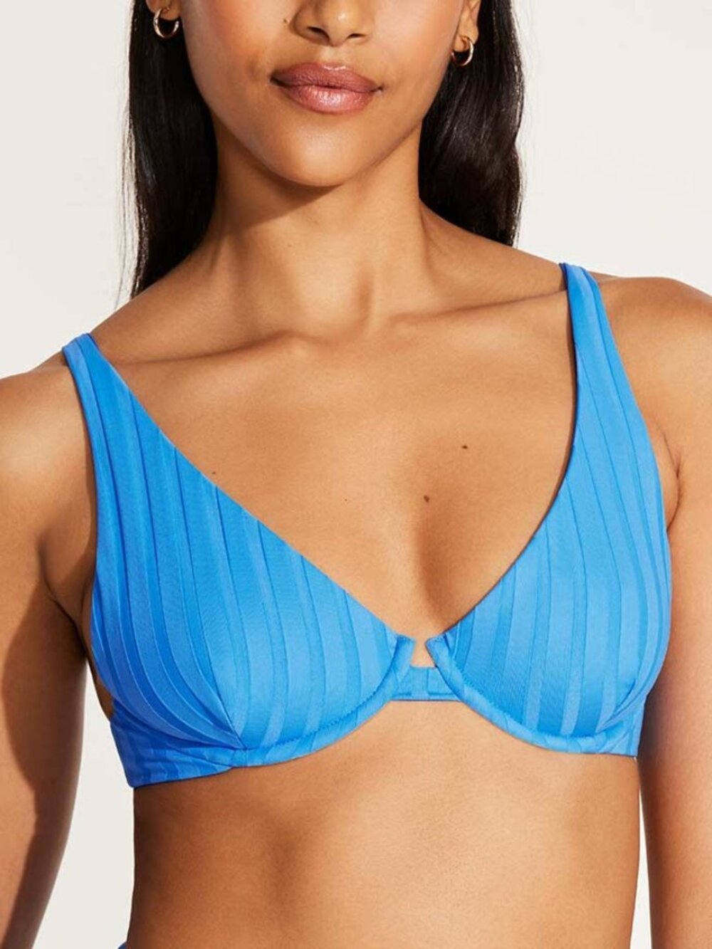 Vitamin A 'Rossi' Underwire Bikini Swimsuit Top, Dream Blue Super Rib